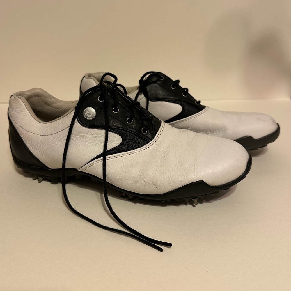 Men's‎ White and Black Golf Shoes